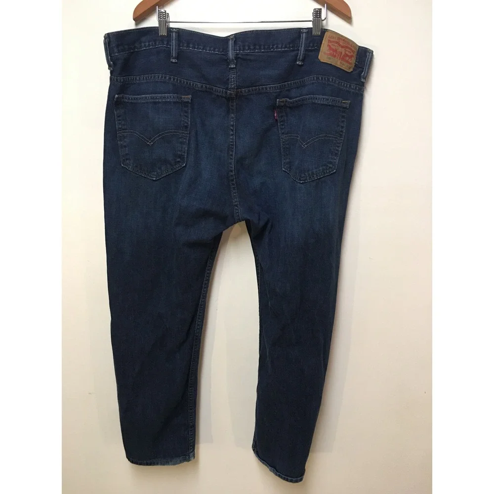 Levi's 569 Loose Straight Jeans Mens W44 L28 Dark Wash Blue Denim